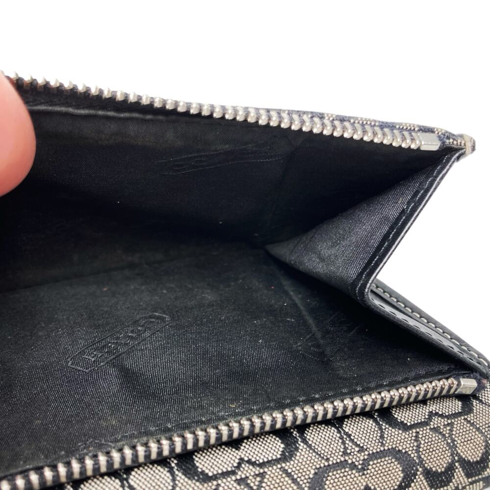 Vintage Coach Soho Signature Buckle Wallet Black Gray Jacquard Y2K Archive EUC - Picture 15 of 16